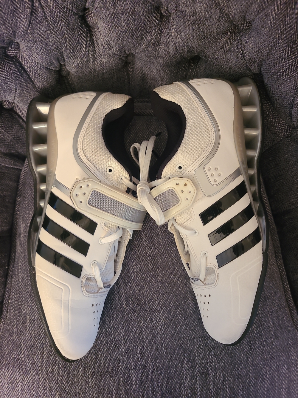Adidas Adipower Weightlifting Shoes Core White M25733 US Mens Size 10.5
